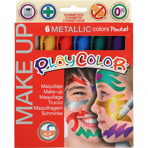 POCKET MAKE UP METALLIC 6 COLORES SURTIDOS PLAYCOLOR 01011 - Imagen 2