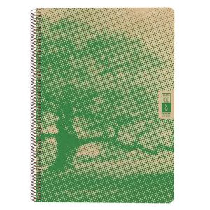 CUADERNO ESPIRAL DIN-A4 RECICLADO FSC 80 HOJAS 80G. CUADRÍCULA 5X5. 4 ELEMENTS - EARTH ESCOLOFI 130100400