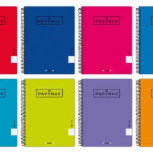CUADERNO TAPA POLIPROPILENO EXTRADURA UNICOLOR5 A4+ 120 HOJAS 90GR. 5X5 COLORES SURTIDOS PAPYRUS 88462193