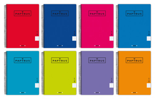 CUADERNO TAPA POLIPROPILENO EXTRADURA UNICOLOR5 A4+ 120 HOJAS 90GR. 5X5 COLORES SURTIDOS PAPYRUS 88462193