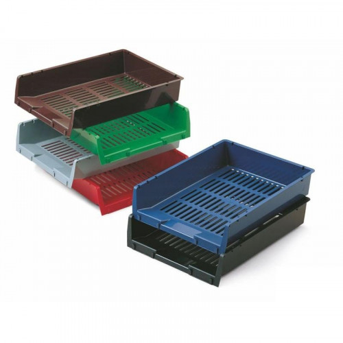 BANDEJA APILABLE DE PLASTICO 340X275X65 MM. COLOR VERDE FAIBO 90-04 - Imagen 2