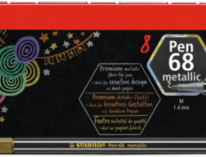 ESTUCHE METAL 6 UNIDADES PEN 68 METALLIC COLORES SURTIDOS STABILO 6808/8-31