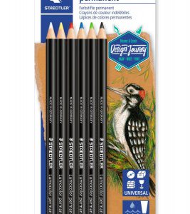 BLÍSTER CON 6 LÁPICES, UNO DE CADA COLOR (BLANCO, AMARILLO, ROJO, AZUL, VERDE Y NEGRO) STAEDTLER 10820BK6-C