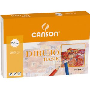 PAQUETE 250 HOJAS BASIK 130G A4 GUARRO CANSON C200401405