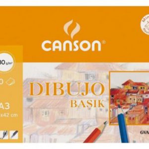 BLOC MINIPACK 10 HOJAS BASIK 130G A3 GUARRO CANSON C200403159