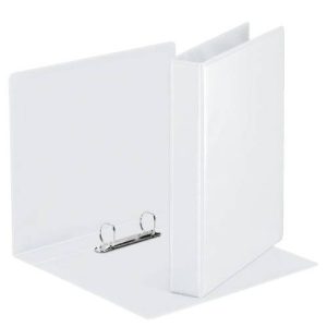 CARPETA PERSONALIZABLE PVC 2 BOLSILLOS ANILLAS 2-16 MM. FORMATO A4 COLOR BLANCO ESSELTE 49720
