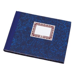 LIBRO DE CARTONÉ RAYADO HORIZONTAL AZUL 1/4 APAISADO 100 HOJAS  DOHE 09961