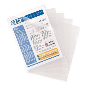 CAJA 100 DOSSIERS UÑERO PLÁSTICO STANDARD FOLIO COLOR PIEL NARANJA ELBA 400005376