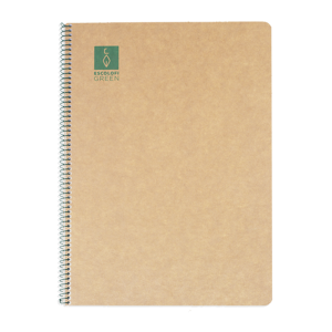 CUADERNO ESPIRAL DIN-A4 RECICLADO FSC 50 HOJAS 80G. LISO. GREEN ESCOLOFI 130200804