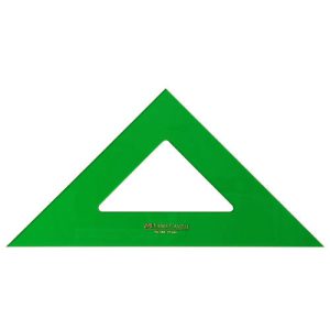 ESCUADRA 25CM NO GRADUADA COLOR VERDE FABER CASTELL 566-25