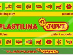 CAJA 15 PASTILLAS PLASTILINA 150 G - VERDE CLARO JOVI 7110