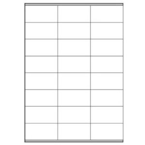 CAJA 100 HOJAS ETIQUETAS BLANCAS CON MÁRGENES-LÁSER/INYECCIÓN DE TINTA/FOTOCOPIADORAS-70X36 MM MEGASTAR LP4MS-7036