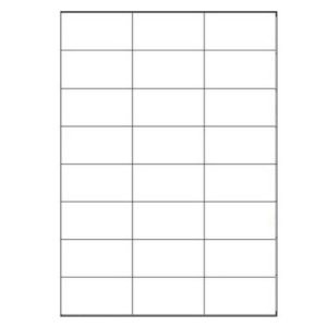 CAJA 100 HOJAS ETIQUETAS BLANCAS SIN MÁRGENES-LÁSER/INYECCIÓN DE TINTA/FOTOCOPIADORAS-70X37 MM MEGASTAR LP4MS-7037