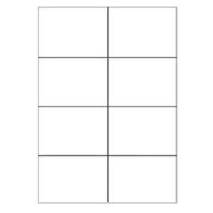 CAJA 100 HOJAS ETIQUETAS BLANCAS SIN MÁRGENES-LÁSER/INYECCIÓN DE TINTA/FOTOCOPIADORAS-105X74 MM MEGASTAR LP4MS-10574