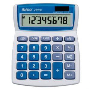 CALCULADORA DE SOBREMESA DE 8 DIGITOS MODELO 208X SOLAR / PILA IBICO IB410062