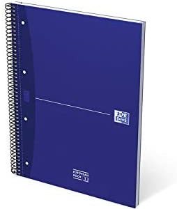 CUADERNO EUROPEANBOOK 1 TAPA EXTRADURA A4+ 80 HOJAS 5X5 COLOR AZUL ESSENTIALS OXFORD 100430421