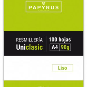 RECAMBIO PAQUETE 100 HOJAS A4 UNICLASIC 90 GR. LISO SIN MARGEN PAPYRUS 53390100