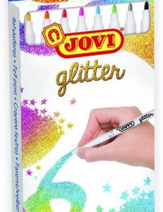 ESTUCHE 8 ROTULADORES GLITTER COLORES SURTIDOS JOVI 1608G