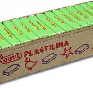 CAJA 15 PASTILLAS PLASTILINA 350 G - VERDE CLARO JOVI 7210