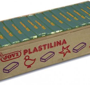 CAJA 15 PASTILLAS PLASTILINA 350 G - VERDE OSCURO JOVI 7211