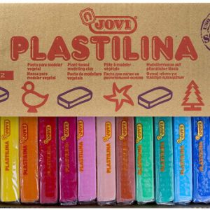 CAJA EXPOSITORA 15 PASTILLAS PLASTILINA 350 G COLORES SURTIDOS JOVI 72S