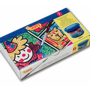 ESTUCHE TÉMPERA ESCOLAR 7 BOTES 35 ML COLORES SURTIDOS + PINCEL JOVI 507