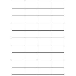 CAJA 100 HOJAS ETIQUETAS BLANCAS SIN MÁRGENES-LÁSER/INYECCIÓN DE TINTA/FOTOCOPIADORAS-52X30 MM MEGASTAR LP4MS-5230