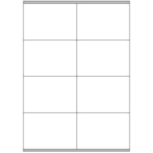 CAJA 100 HOJAS ETIQUETAS BLANCAS CON MÁRGENES-LÁSER/INYECCIÓN DE TINTA/FOTOCOPIADORAS-105X72 MM MEGASTAR LP4MS-10572