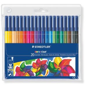 ESTUCHE 20 ROTULADORES NORIS CLUB PUNTA FIBRA SIMETRICA SURTIDOS STAEDTLER 326 WP20