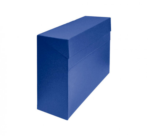 CAJA TRANSFERENCIA A4 CARTON FORRADO EN GELTEX (35X25,5X 11 CM) AZUL MARIOLA 1675AZ