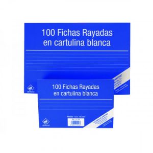 100 FICHAS DE CARTULINA LISA (200X120 MM) Nº. 4 MARIOLA 3114L