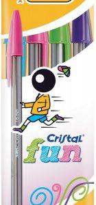 BLISTER 4 BOLIGRAFO CRISTAL FUN PUNTA 1,6 MM. COLORES SURTIDOS BIC 8957921