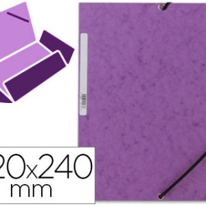 CARPETA CARTON SIMIL PRESPAN 500 GR./M2. FOLIO GOMA SOLAPA VIOLETA MARIOLA 1525VI