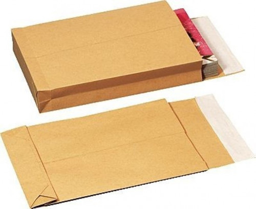 CAJA 250 BOLSAS DIN B4 FOLIO (250X353) BOLSA FUELLE 250X353X30 KRAFT 120 GRS. FUELLE 3 LADOS - AUTOSAM TIRA DE SILICONA SAM 149018