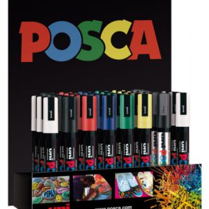 EXPOSITOR UNI POSCA 36 UNIDADES 1,8M-2,5MM UNI-BALL 182634359