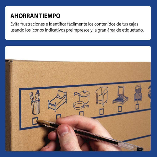 CAJA DE MUDANZA MONTAJE MANUAL M 430X300X250. CARTÓN SIMPLE BANKERS BOX 6208301 - Imagen 4