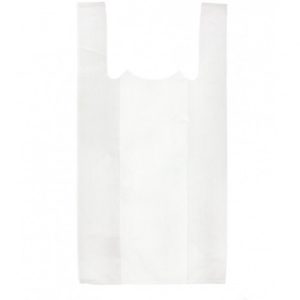 PAQUETE 50 BOLSAS CAMISETA 42X28X53CM PLÁSTICO RECICLADO 200 MICRAS
