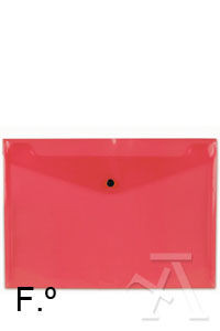 SOBRE POLIPROPILENO FOLIO SOLAPA C/BROCHE PLASTICO ROJO CARCHIVO 342K12
