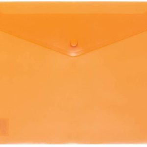 SOBRE POLIPROPILENO FOLIO SOLAPA C/BROCHE PLASTICO NARANJA CARCHIVO 342K52