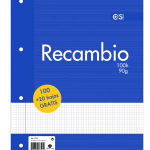 RECAMBIO A4 100+20 HOJAS 90G Q4X4 4 TALADROS ANCOR 061222