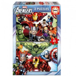 PUZZLE 2x48 AVENGERS DE 3-6 AÑOS EDUCA BORRAS 15932