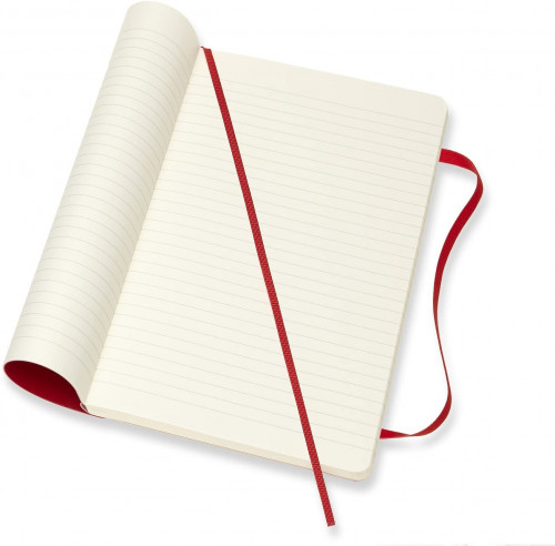 LIBRETA CLASICA TAPA BLANDA ROJO ESCARLATA L (13X21CM) RAYADA MOLESKINE QP616F2 - Imagen 4