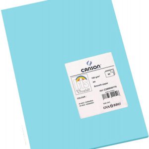 PACK 50 HOJAS CARTULINA IRIS A4 185G AZUL TURQUESA CANSON C200040170
