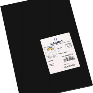 PAQUETE 50 HOJAS CARTULINA IRIS A4 185G NEGRO GUARRO CANSON C200040179