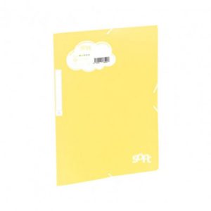 CARPETA SOLAPAS SOFT POLIPROPILENO C/ETIQUETA Y GOMA AMARILLO CARCHIVO 20160120