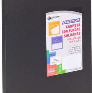 CARPETA CARCHIPLAS-BOOK A4 POLIPROPILENO 30 FUNDAS SOLDADAS NEGRO CARCHIVO 50303006