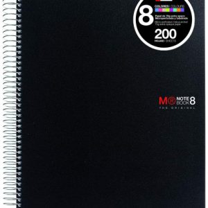 CUADERNO ESPIRAL NB-8 A4 200 HOJAS 5X5MM POLIPROPILENO NEGRO MIQUELRIUS 42006
