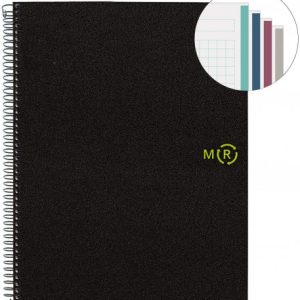 CUADERNO 100% RECICLADO NB-4 A4 120HOJAS TAPAS POLIPROPILENO MIQUELRIUS 6038