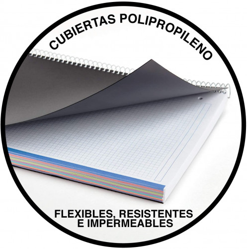 CUADERNO 100% RECICLADO NB-4 A4 120HOJAS TAPAS POLIPROPILENO MIQUELRIUS 6038 - Imagen 2
