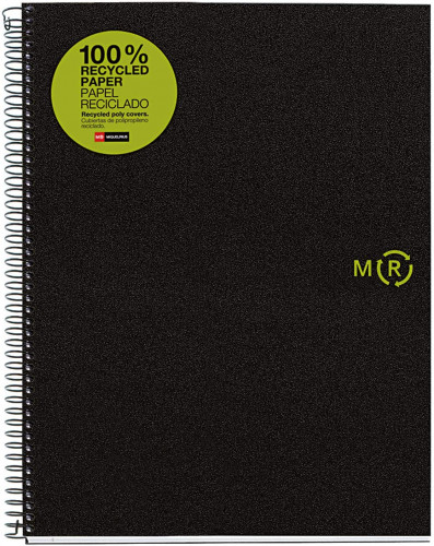 CUADERNO 100% RECICLADO NB-4 A4 120HOJAS TAPAS POLIPROPILENO MIQUELRIUS 6038 - Imagen 4